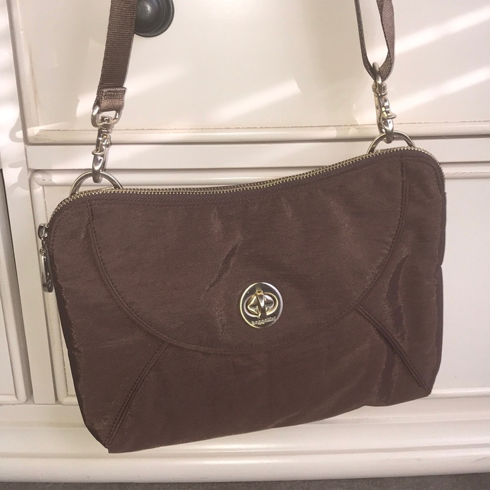 Baggallini Brown Crossbody Bag with Gold Hardware